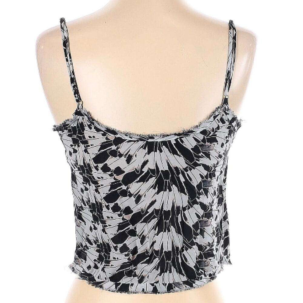 Love Shack Fancy Silk Feather Print Cropped Cami Tank Top 1 Small - Picture 3 of 6